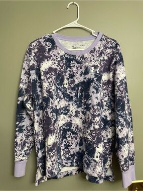 Under Armour Purple and Navy Tie-Dye Crew Sweatshirt